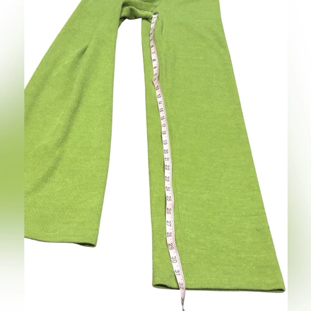 Showpo Lime Green Two-Piece set size 2, stretchy cozy loungewear pull on pants
